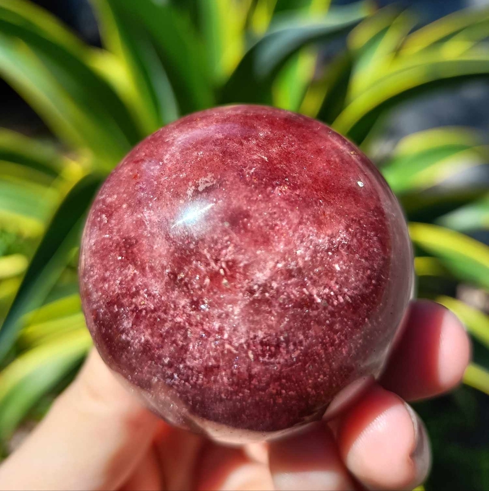 Strawberry Quartz Crystal Sphere